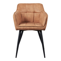 Set di 4 Sedie per Sala Pranzo Birmingham Effetto Velluto Marrone [en.casa]