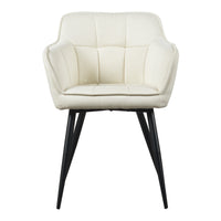 Set di 2 Sedie per Sala Pranzo Birmingham in Tessuto Beige [en.casa]