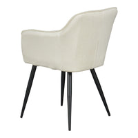 Set di 4 Sedie per Sala Pranzo Birmingham in Tessuto Beige [en.casa]