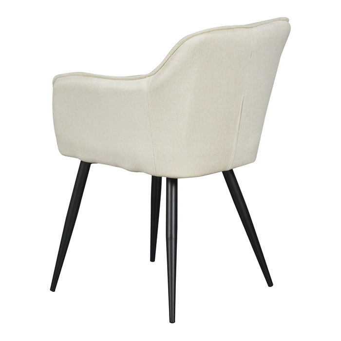 Set di 2 Sedie per Sala Pranzo Birmingham in Tessuto Beige [en.casa]