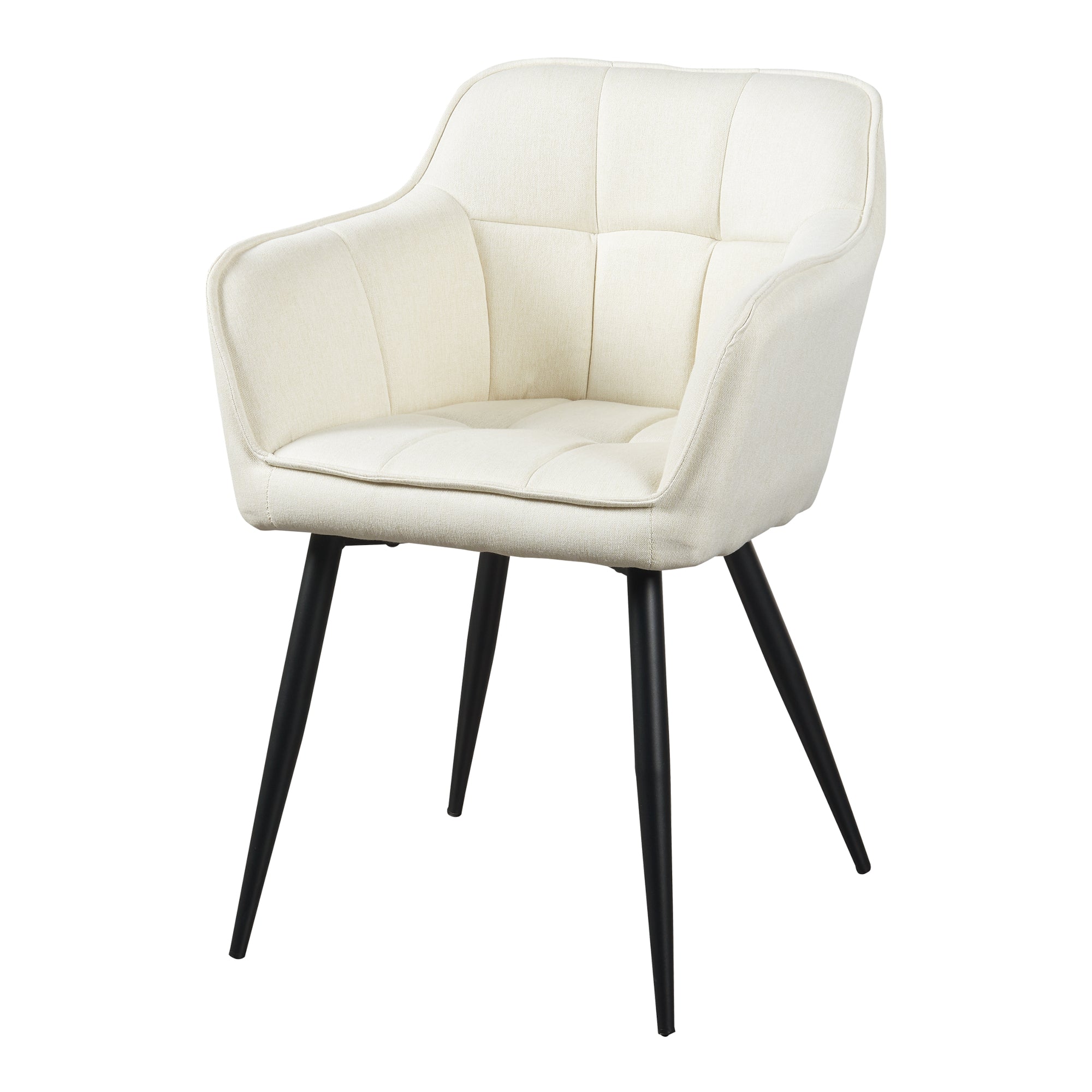 Set di 4 Sedie per Sala Pranzo Birmingham in Tessuto Beige [en.casa]