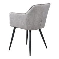 Sedia per Sala Pranzo Birmingham in Tessuto Grigio [en.casa]
