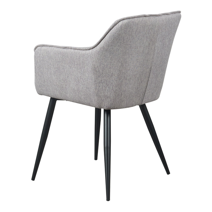 Sedia per Sala Pranzo Birmingham in Tessuto Grigio [en.casa]