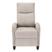 Poltrona relax con schienale reclinabile e poggiapiedi rivestimento tessile 102 cm marrone 03_0005215