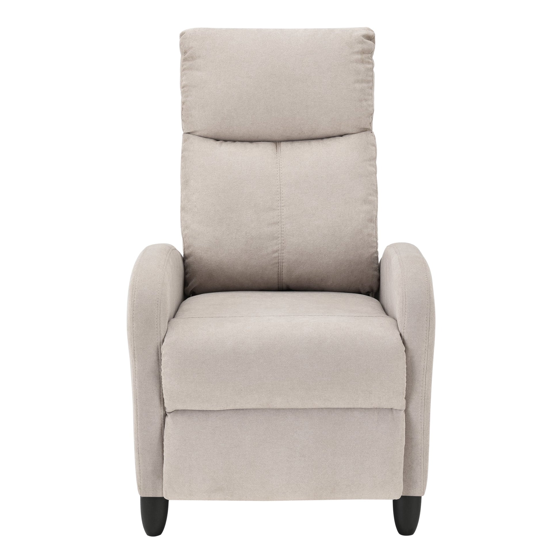 Poltrona relax con schienale reclinabile e poggiapiedi rivestimento tessile 102 cm marrone 03_0005215