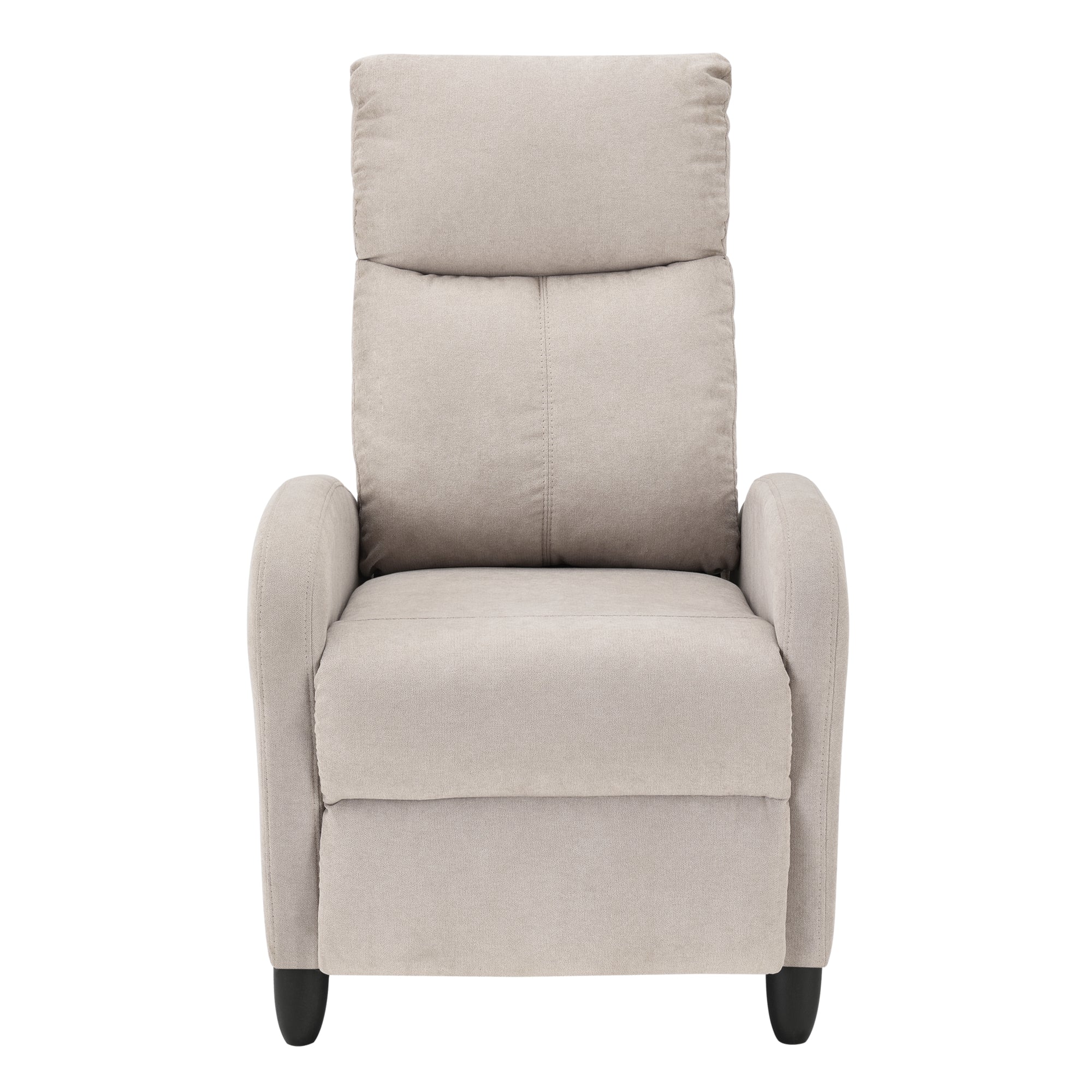 Poltrona relax con schienale reclinabile e poggiapiedi rivestimento tessile 102 cm marrone 03_0005215