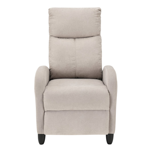 Poltrona relax con schienale reclinabile e poggiapiedi rivestimento tessile 102 cm marrone 03_0005215