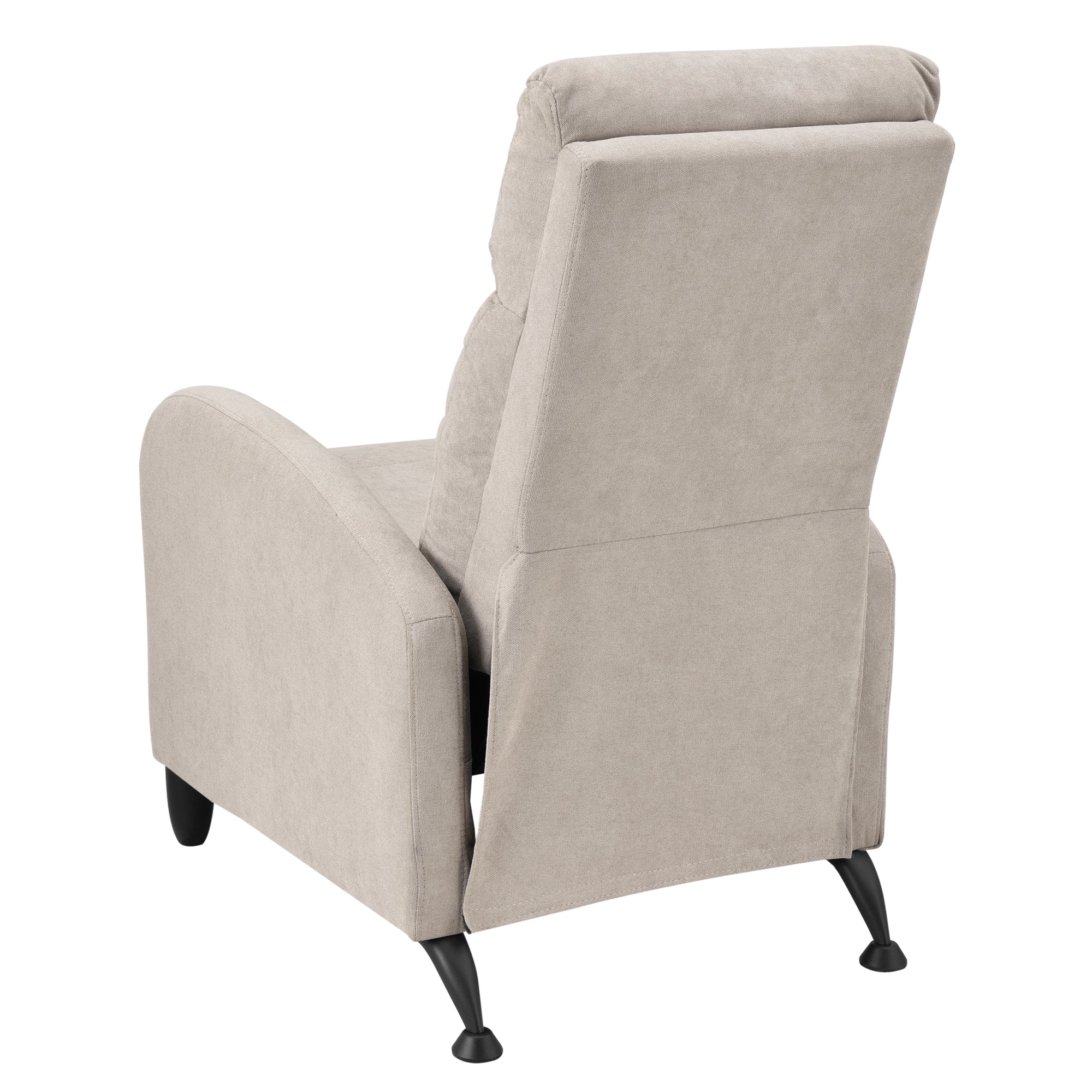 Poltrona relax con schienale reclinabile e poggiapiedi rivestimento tessile 102 cm marrone 03_0005215