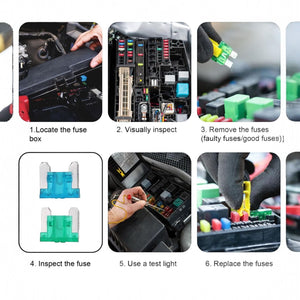 Set 100pz Fusibili Auto 10A 15A 20A 25A 30A Kit Fusibili Standard per Auto, Moto, Camion, Camper, Caravan