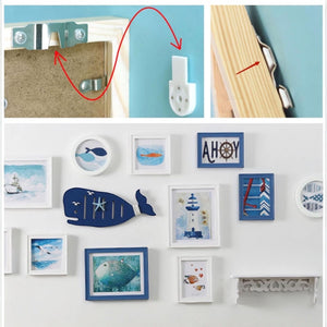 Set 12 Ganci per Cornice 14x25 mm Appendiquadri, Specchi, Cornici e Decorazioni da Parete