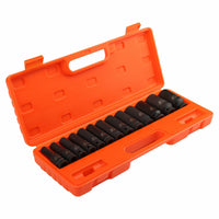 Set 13 bussole boccole 1/2" esagonali a impatto pistola avvitatore da 10 a 32MM