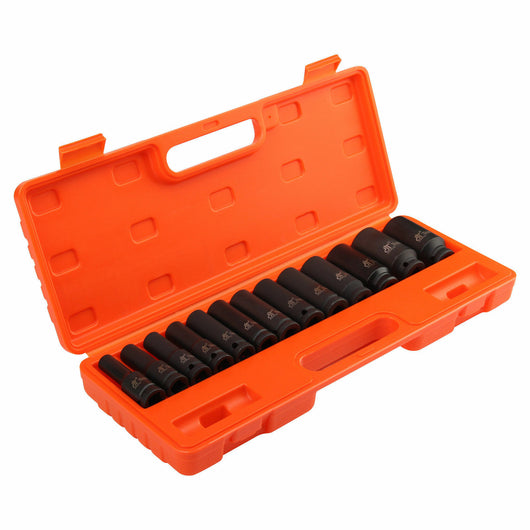Set 13 bussole boccole 1/2" esagonali a impatto pistola avvitatore da 10 a 32MM
