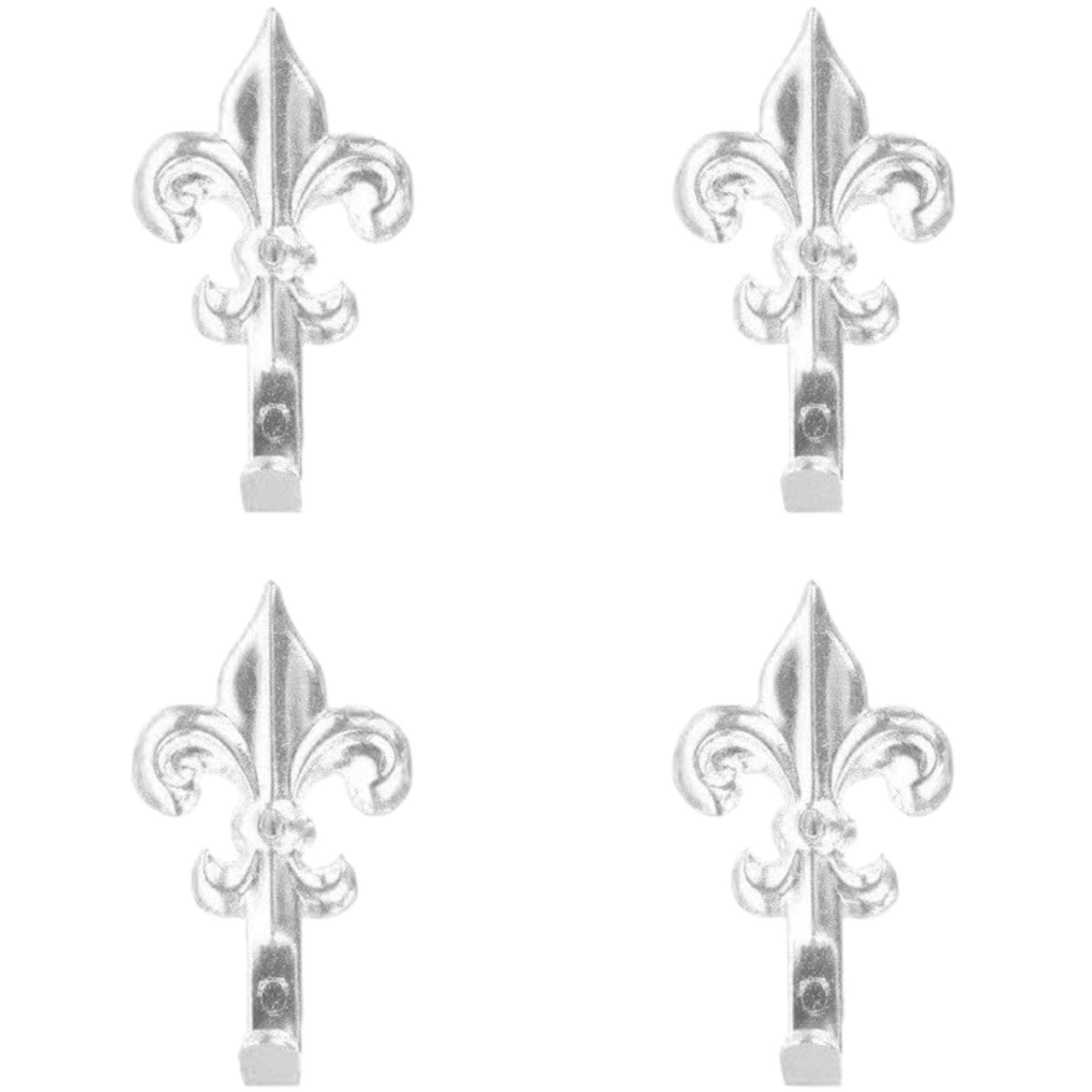 Set 15 Ganci Argento per Quadro Forma Giglio Chiodi da 17mm Ganci da 4,5cm 66883