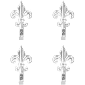 Set 15 Ganci Argento per Quadro Forma Giglio Chiodi da 17mm Ganci da 4,5cm 66883