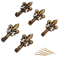 Set 15 Ganci Bronzo per Quadro Forma Giglio Chiodi da 17mm Ganci da 4,5cm 66884