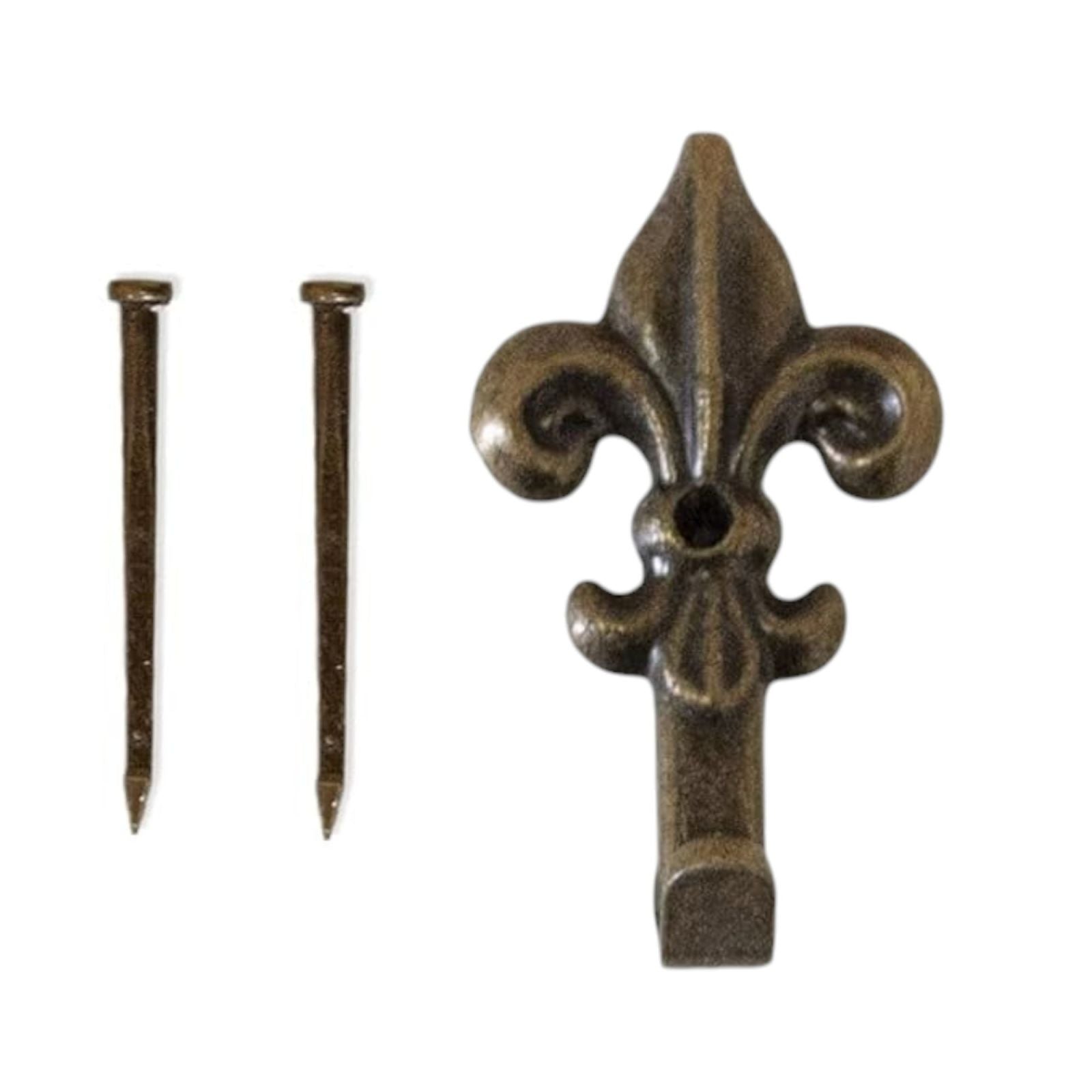 Set 15 Ganci Bronzo per Quadro Forma Giglio Chiodi da 17mm Ganci da 4,5cm 66884