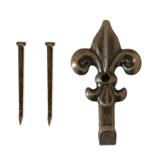 Set 15 Ganci Bronzo per Quadro Forma Giglio Chiodi da 17mm Ganci da 4,5cm 66884