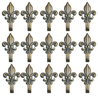 Set 15 Ganci Bronzo per Quadro Forma Giglio Chiodi da 17mm Ganci da 4,5cm 66884