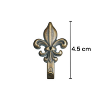 Set 15 Ganci Bronzo per Quadro Forma Giglio Chiodi da 17mm Ganci da 4,5cm 66884