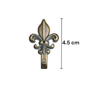 Set 15 Ganci Bronzo per Quadro Forma Giglio Chiodi da 17mm Ganci da 4,5cm 66884