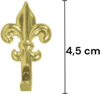 Set 15 Ganci Oro per Quadro Forma Giglio Chiodi 17mm Ganci da 4,5cm 66882