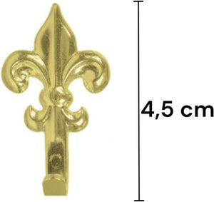 Set 15 Ganci Oro per Quadro Forma Giglio Chiodi 17mm Ganci da 4,5cm 66882
