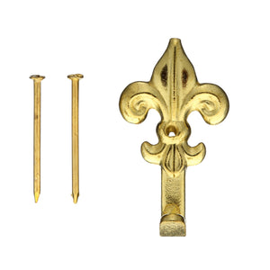 Set 15 Ganci Oro per Quadro Forma Giglio Chiodi da 17mm Ganci da 3cm 68241