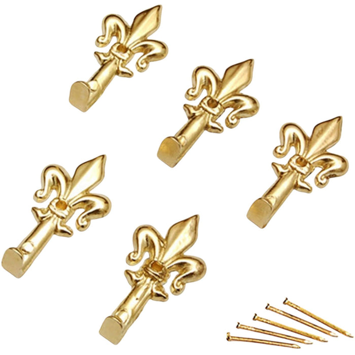 Set 15 Ganci Oro per Quadro Forma Giglio Chiodi da 17mm Ganci da 3cm 68241