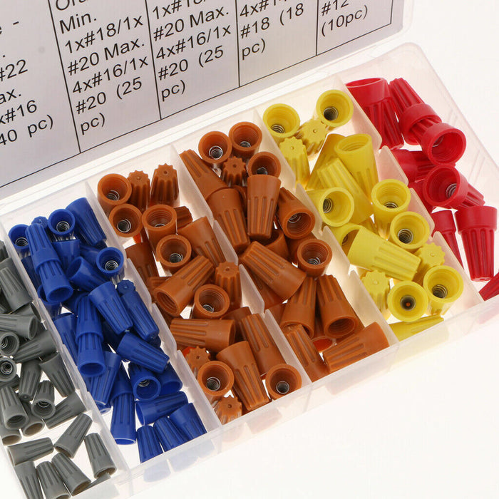Set 158pz assortimento connettori per cavi elettrici terminali a vite 18 misure