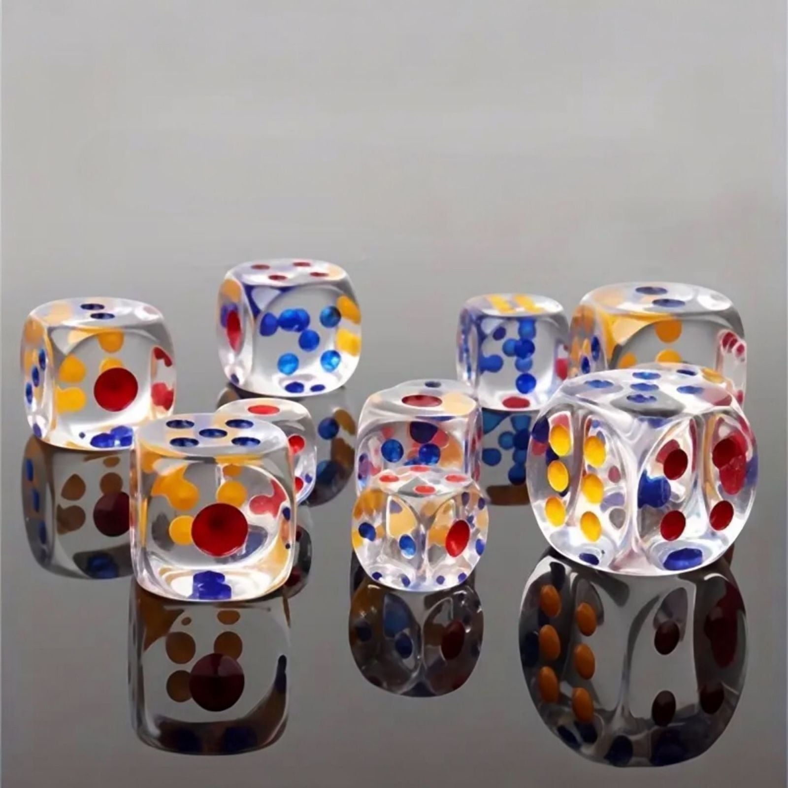 Set 18Pz Dadi da Gioco 15 mm a 6 Facce Per Giochi da Tavolo, Scuola, Attività