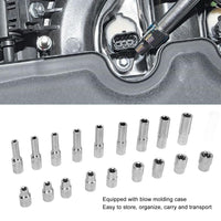 Set 19 Bussola torx da 1/2'' a Stella da E8 a E24 Per Avvitatori a Percussione