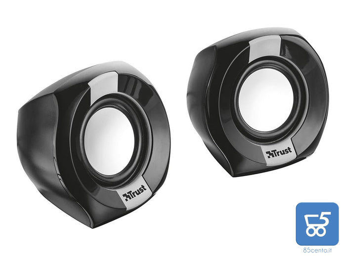 Set 2 Altoparlanti 2.0 da 8 W Alimentazione USB Trust Polo per PC Notebook, Nero