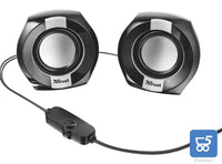 Set 2 Altoparlanti 2.0 da 8 W Alimentazione USB Trust Polo per PC Notebook, Nero