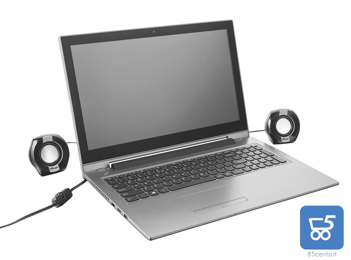 Set 2 Altoparlanti 2.0 da 8 W Alimentazione USB Trust Polo per PC Notebook, Nero
