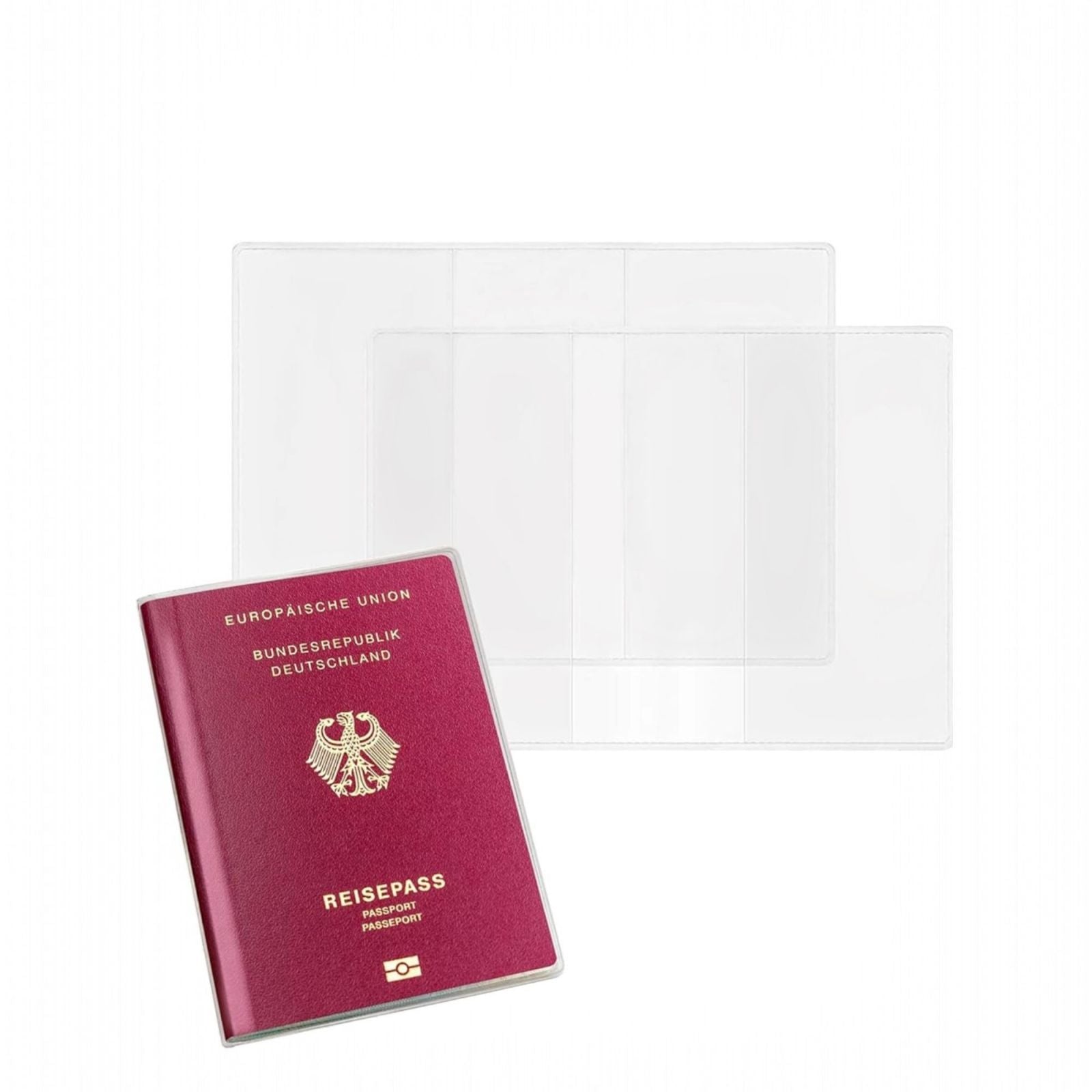 Set 2 Custodie Porta Passaporto PVC Impermeabili Protettive Passaporto Viaggio