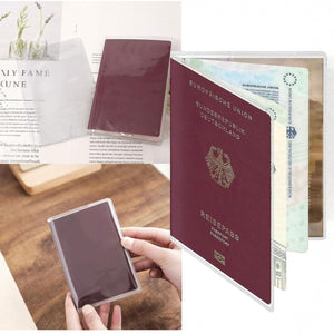 Set 2 Custodie Porta Passaporto PVC Impermeabili Protettive Passaporto Viaggio