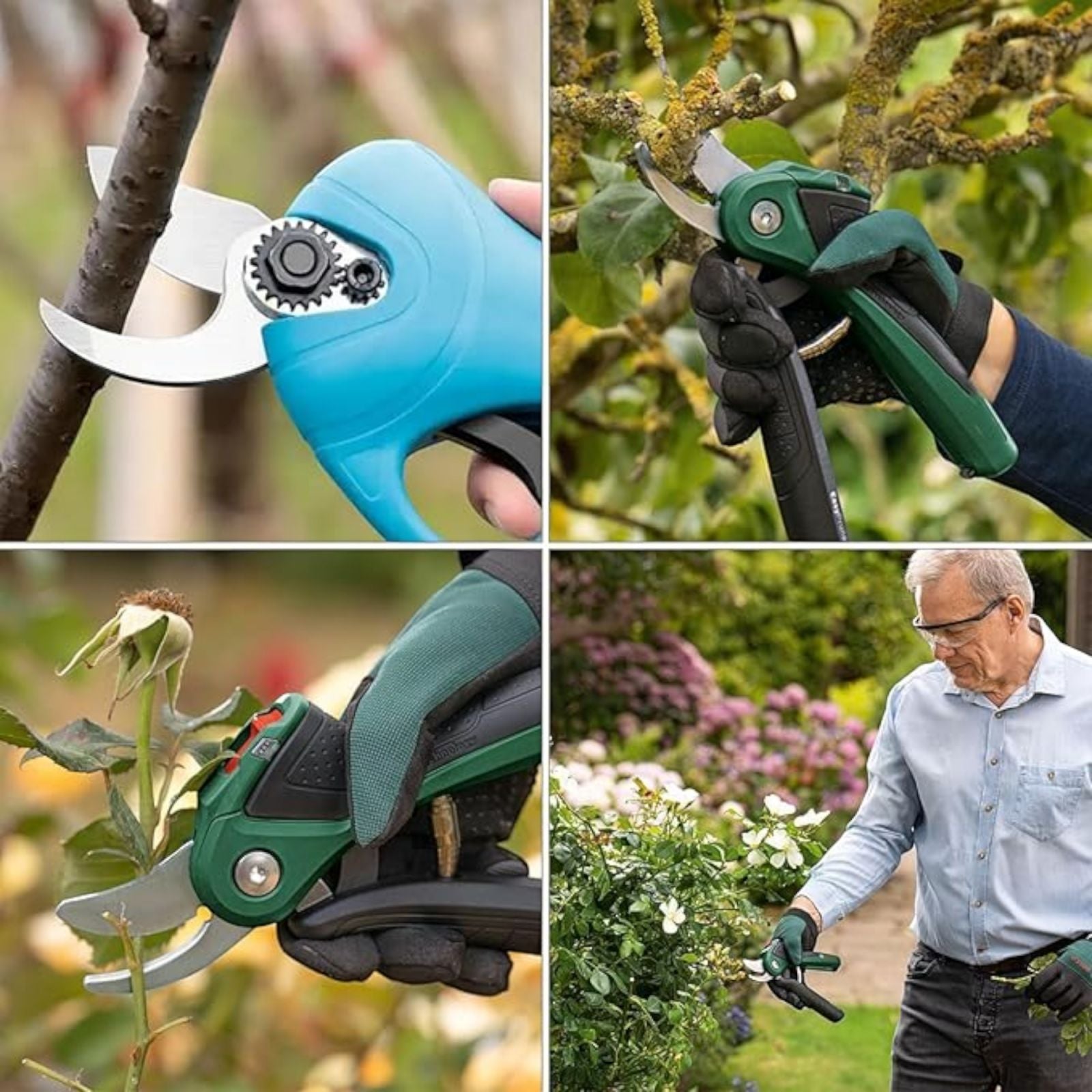 Set 2 Lame di Ricambio per Cesoie Elettriche Lama Fissa Lama Mobile Taglio 45mm