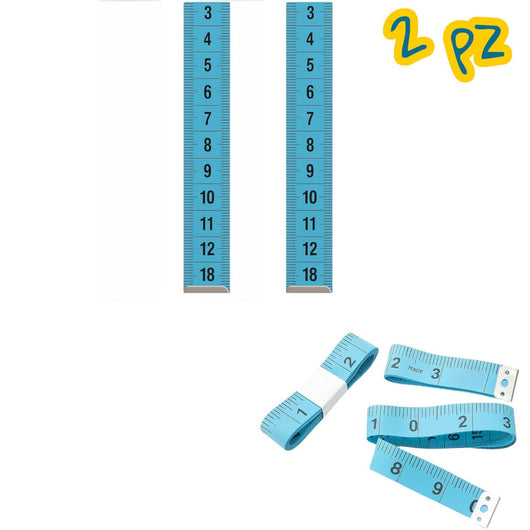 Set 2 Metri Da Sarto Sarta Sarti Morbidi 150cm Metro Per Sartoria Colori Vari Blu