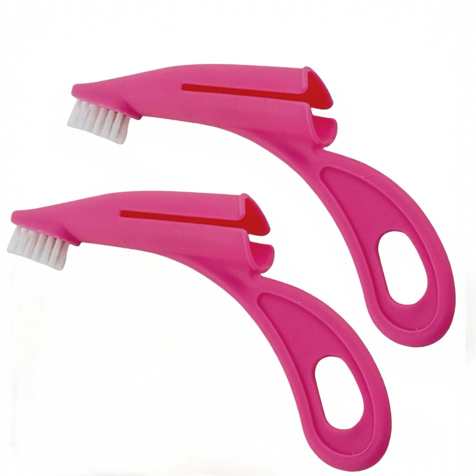Set 2 Spazzolini per Cani Gatti Spazzolino Da Dito per Cani Gatti Pulizia Denti Rosa