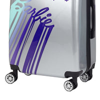 Set 2 Valigie trolley rigida ABS, ruote, maniglie, più scomparti Silver Barbie