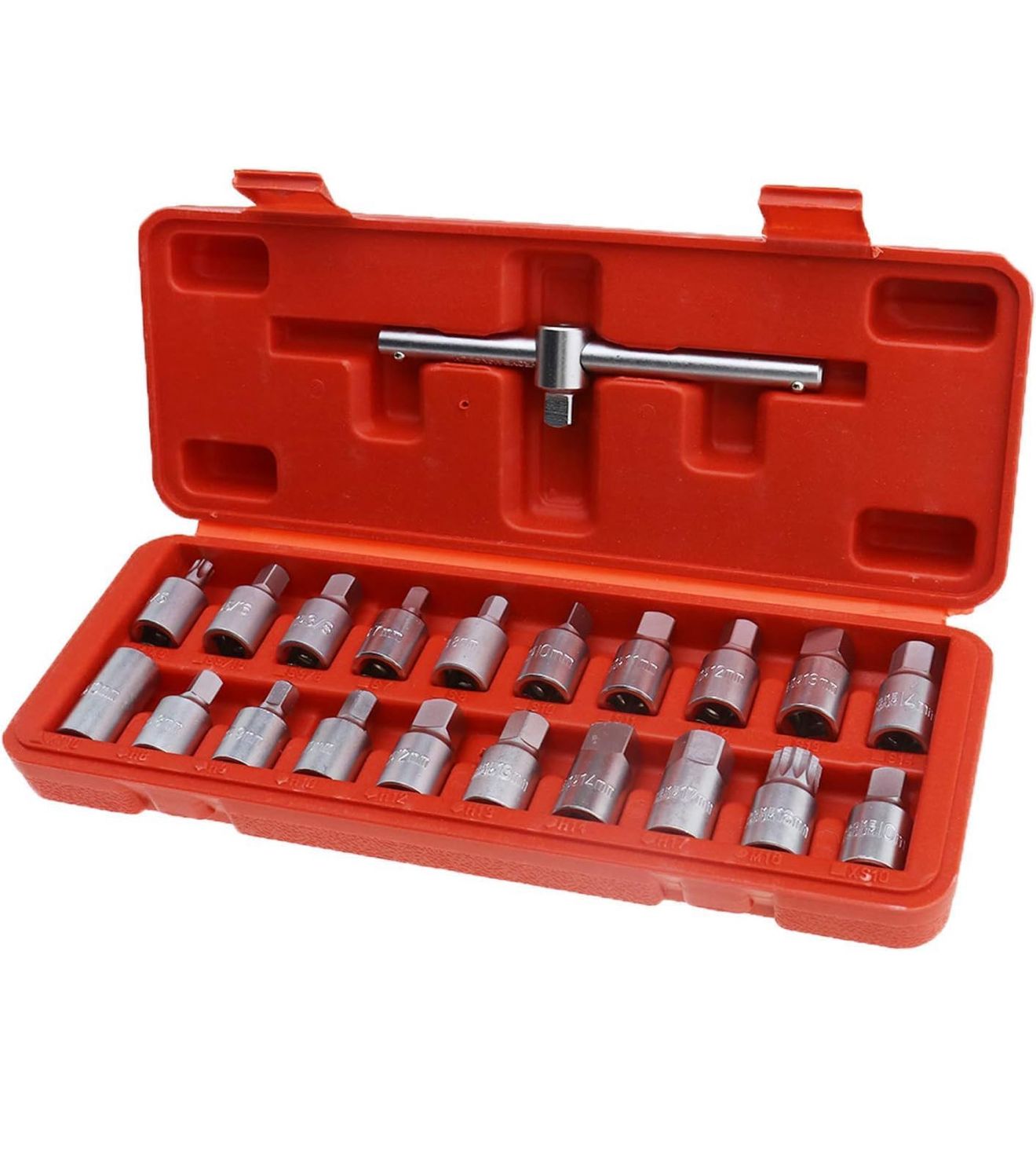 Set 21 Chiavi Bussola per Tappi Scarico Coppa Olio 3/8"+valigetta Art.867211