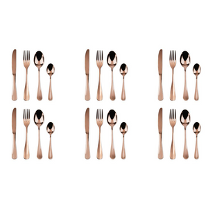 Set 24 posate COPPER Oro Bronze