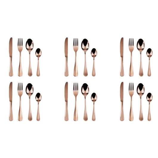 Set 24 posate COPPER Oro Bronze
