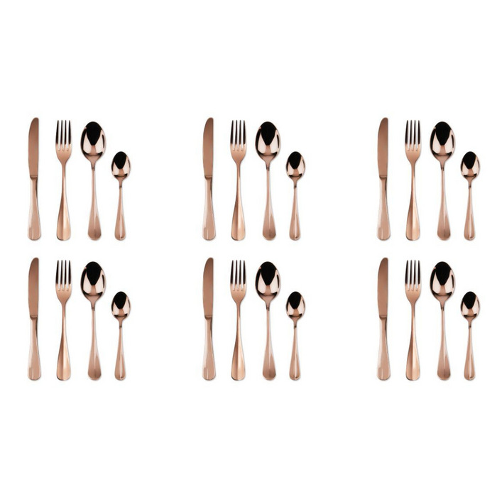 Set 24 posate COPPER Oro Bronze