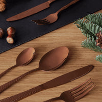 Set 24 posate DROPS F/RAME Oro Bronze