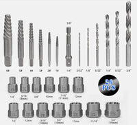 Set 26 Estrattori Per Viti Bulloni Dadi Prigionieri Danneggiati con Punte