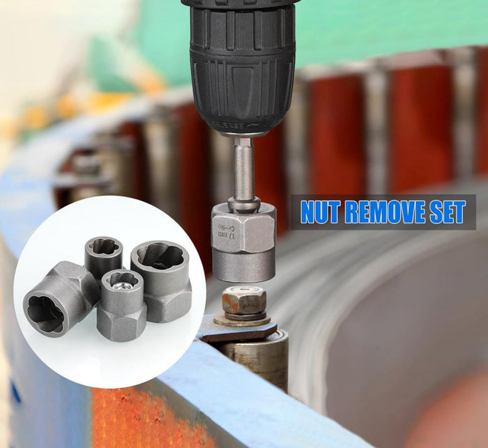 Set 26 Estrattori Per Viti Bulloni Dadi Prigionieri Danneggiati con Punte