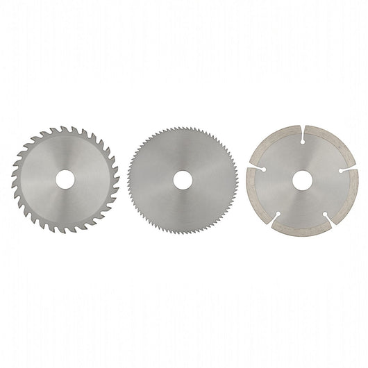 Set 3 Dischi da Taglio per Legno Plastica Alluminio Pietra Lame Circolari Ø85mm