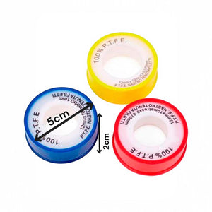 Set 3 PZ Nastro in Teflon Bianco PTFE Nastro Sigillante per Filettature, Raccordi Acqua e Gas 07124