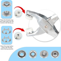 Set 3 Pinze Fustellatrice Occhiellatrice Cuoio Cintura +100 Occhielli 50 borchie